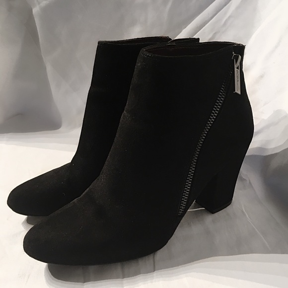 Nine West Dorien Zip Detail Black Ankle Boot - Picture 2 of 2